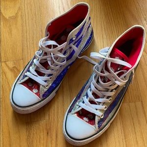 Converse All Stars - Sequin - USA Color Theme